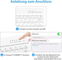 Бездротова клавіатура Bluetooth QWERTZ (німецька), для iPhone, iPad, Windows, iOS — фото 7