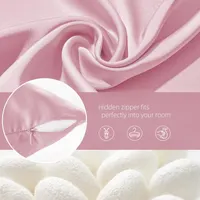 Розовая шелковая наволочка Casbrove Mulberry Silk для волос и кожи, стандарт, с молнией, мягкая и дышащая — фото 6