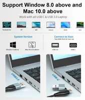 Адаптер USB-C/USB 3.0 на 2xHDMI, сплиттер для 2 мониторов, режим расширения Windows/Mac