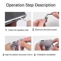 Dustproof Phone Plug, Dustproof Mobile Phone Net, Dustproof Speaker Mesh Sticker, Dustproof 3.5mm Music Hole Plug, Phone Dust Kit with Tweezers — фото 3
