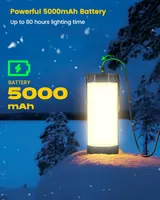 Кемпінговий ліхтар Glocusent 1200Лм, 106 LED, 80 год, 5000мАг, IP68, 5 режимів, SOS — фото 2