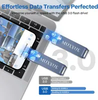Флешка MUXXUE 3-в-1 128ГБ, для iPhone, iPad, Android, PC, фото и видео, синяя — фото 5