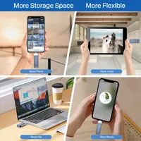 Флешка MUXXUE 3-в-1 128ГБ, для iPhone, iPad, Android, PC, фото и видео, синяя — фото 7