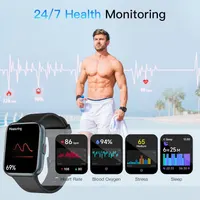 Смарт-часы с функцией звонка и Alexa, 1.8", фитнес-трекер, SpO2, пульс, 100+ режимов — фото 5