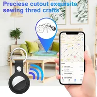 Брелок-чохол AXFEE для Apple AirTag, шкіряний, мультяшний, для ключів, сумки, нашийника — фото 6