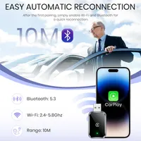 Беспроводной адаптер AIZEO для CarPlay, Superfast, Plug & Play, для iPhone iOS 10+ — фото 5