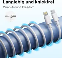 Зарядний пристрій [MFi] (2 шт) 20Вт, USB-C/USB-A, кабель USB-C to Lightning 2м, для iPhone 14/13/12/11/XS
