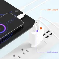 Зарядний пристрій [MFi] (2 шт) 20Вт, USB-C/USB-A, кабель USB-C to Lightning 2м, для iPhone 14/13/12/11/XS — фото 4