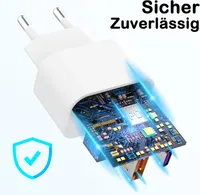 Зарядний пристрій [MFi] (2 шт) 20Вт, USB-C/USB-A, кабель USB-C to Lightning 2м, для iPhone 14/13/12/11/XS — фото 6