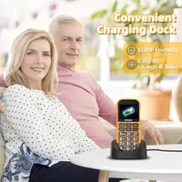 Мобильный телефон для пожилых, большие кнопки, SOS, 1800мАч, Dual SIM, с док-станцией — фото 4