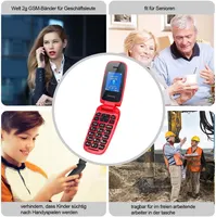 Телефон-раскладушка ukuu для пожилых, большие кнопки, SOS, Dual SIM, громкий, док-станция — фото 5
