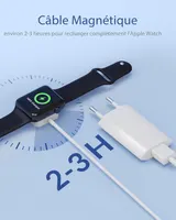 Бездротовий зарядний Apple Watch 1 м USB-A + адаптер 5 Вт, iWatch 10-5/SE/Ultra — фото 4