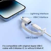 Адаптер TechMatte USB-C-F Lightning M (2 шт.), 15 Вт, для iPhone 14/13/12/11/SE — фото 3