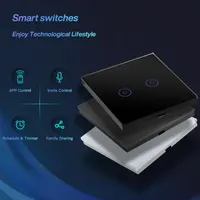 Умный Wi-Fi выключатель BSEED 1-клавишный, сенсорный, стекло, Alexa/Google, нужен ноль