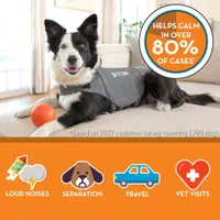 Заспокійливий жилет для собак ThunderShirt, XS (3.6–6.4 кг), сірий, класичний — від тривоги та стресу — фото 4