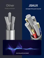 Аудіо кабель JSAUX RCA на 3.5 мм Jack (2 м), Y-спліттер 2xRCA на AUX mini Jack, для підсилювача та колонок — фото 5