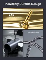 Аудио кабель JSAUX RCA на 3.5 мм Jack (2 м), Y-сплиттер 2xRCA на AUX mini Jack, для усилителя и колонок — фото 4