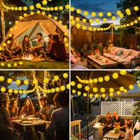 Светодиодная гирлянда 6.5 м, 15 LED, батарейки, таймер, 8 режимов, водонепроницаемая — фото 3