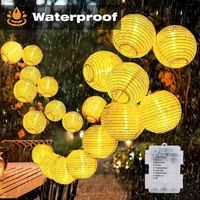Светодиодная гирлянда 6.5 м, 15 LED, батарейки, таймер, 8 режимов, водонепроницаемая — фото 4