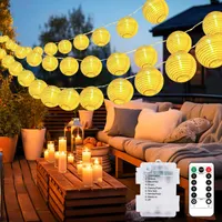 Светодиодная гирлянда 6.5 м, 15 LED, батарейки, таймер, 8 режимов, водонепроницаемая — фото 7