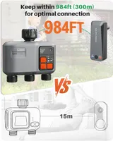 Розумний Wi-Fi таймер поливу на 3 зони, RF 300м, 3 виходи, авто/ручний режим, відкладений дощ, для саду — фото 2