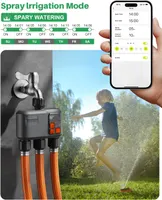 Розумний Wi-Fi таймер поливу на 3 зони, RF 300м, 3 виходи, авто/ручний режим, відкладений дощ, для саду — фото 6