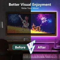 Світлодіодна стрічка TVLIVE 7,5 м, RGB, синхронізація з музикою, зміна кольору, мікрофон, ІК-пульт — фото 2