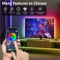 TVLIVE LED Strip Lights 15M Music Sync Color Changing RGB LED Strip, Sensitive Built-in Mic — фото 5