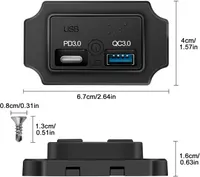 Linkstyle 2PCS RV USB Outlet, 18W QC3.0 & 30W PD3.0 Ports Charger Socket,Surface Mount Panel for 12V/24V Car Truck Boat — фото 2