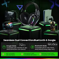 Ігрова гарнітура PC, PS5, PS4, Switch, 2.4ГГц, Bluetooth 5.4, ENC-мікрофон, 50мм, 50год — фото 2