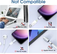 Адаптер TechMatte (2 шт) Lightning (F) - USB-C (M), быстрая зарядка, для iPhone/MacBook/iPad — фото 6