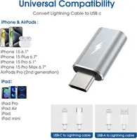 Адаптер TechMatte (2 шт.) Lightning (F) — USB-C (M), швидке заряджання, для iPhone/MacBook/iPad — фото 2