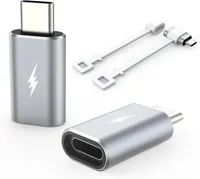 Адаптер TechMatte (2 шт.) Lightning (F) — USB-C (M), швидке заряджання, для iPhone/MacBook/iPad — фото 3
