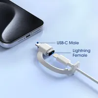 Адаптер TechMatte (2 шт.) Lightning (F) — USB-C (M), швидке заряджання, для iPhone/MacBook/iPad — фото 4