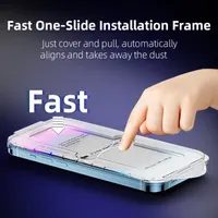 Анти-шпигунське скло для iPhone 16, 9H, з рамкою для швидкої установки, захист приватності, 3D — фото 4