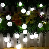 Вулична гірлянда Lezonic на сонячній батареї, 5м 30LED 'Краплі', 8 режимів, водонепроникна, теплий — фото 2