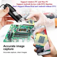 USB-микроскоп Cainda, 50x-1000x, цифровая камера с подставкой и кейсом, для Android, Windows, Mac — фото 7