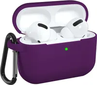 Чохол kokoka для AirPods Pro / Pro 2 з карабіном, захисний, протиударний, soft-touch, чорний — фото 4