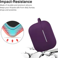 Silicone Case Cover Compatible with Apple AirPods Pro, Protective Soft Case with Carabiner for Airpods Pro 2 — фото 2