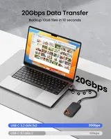Кабель Silkland USB C 20Gbps (0.3м), 240W PD, USB 3.2 Gen 2x2, 5K/4K 60Hz, для SSD, eGPU, Dock — фото 7