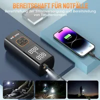 Електронасос Kotopa 150PSI, компресор, повербанк, для авто, вело, м'ячів, з LED-ліхтарем — фото 5