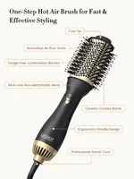 Фен-щетка LANDOT 3-в-1, ионизация, для сушки, выпрямления, объема, 60мм, для всех типов волос, черный — фото 7