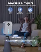 Осушувач повітря Hysure 2200мл, тихий, з таймером, нічником, автовідключенням, дренажним шлангом — фото 8