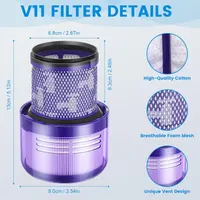 Аккумулятор POWERGIANT для Dyson V11 SV14 (Screw-in), 3900мАч 25.2В, с фильтром, щеткой, винтами — фото 5