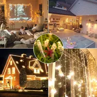 Гирлянда BrizLabs 100м 1000 LED Теплый Белый, уличная, 8 режимов, IP44, прозрачный кабель — фото 5