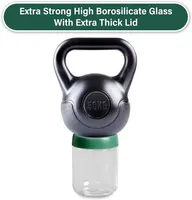 Стеклянные банки Binoster (4 шт) 300мл/10oz с крышкой, для овсянки, йогурта, десертов, герметичные — фото 3
