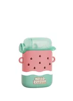 Детская бутылка Zoya Zoi Cool Watermelon, 400 мл, Тритан, поилка, для воды, с трубочкой, BPA-Free