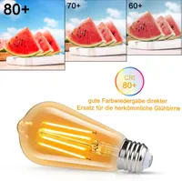 Винтажные LED лампы Defurhome E27 ST58 (5 шт), 6W (60W), 700лм, Теплый Белый 2500K, филаментные — фото 3