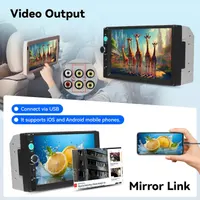Автомагнітола Zomolither 2 Din, 7" сенсорний екран, Mirror Link, Bluetooth, FM, USB/AUX/TF — фото 3