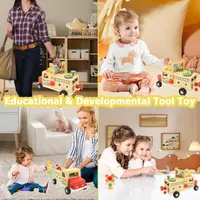 Tool Box for Kids 3+ Years, Hyacinthy Wooden Car Assembly Game with Tools, Montessori Workbench Learning Educational Game, Gift for Boys and Girls — фото 7